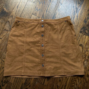Women's Abercrombie & Fitch Brown faux suede Skirt - Size XL